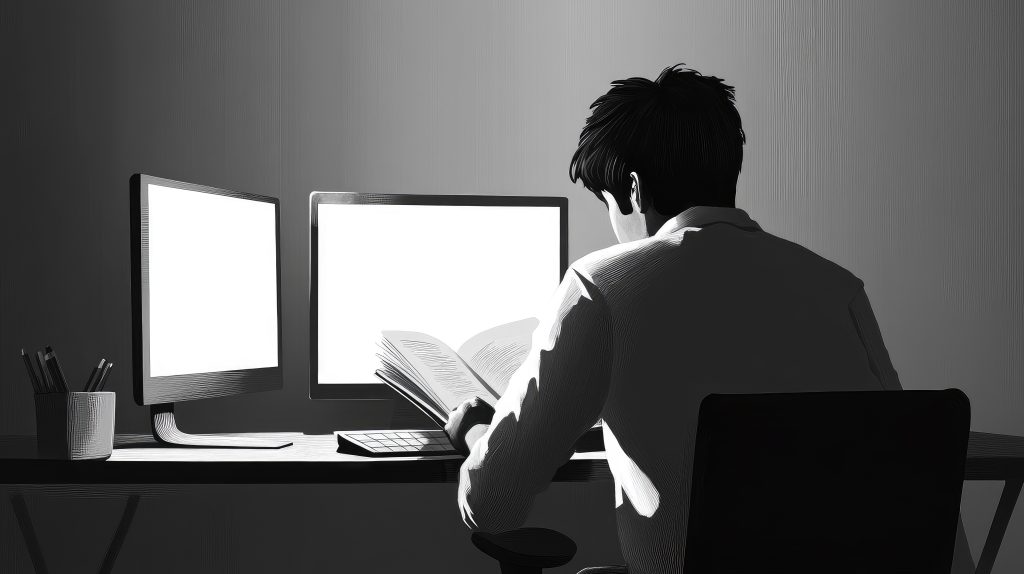 Man taking online assault and battery prevention class for court